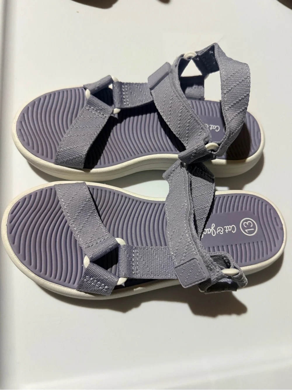 Cat & Jack Light Lavender Sport Sandals with White Platform Sole